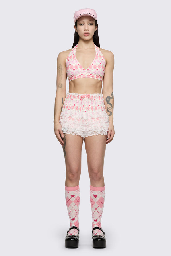 Dangerfield NZ - Broken Rollercoaster Bikini Bloomer - pink-cream