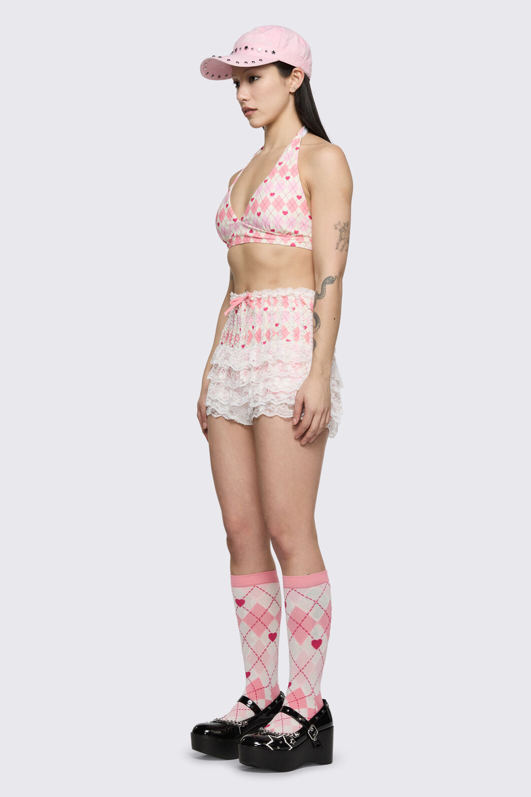 Dangerfield NZ - Broken Rollercoaster Bikini Bloomer - pink-cream