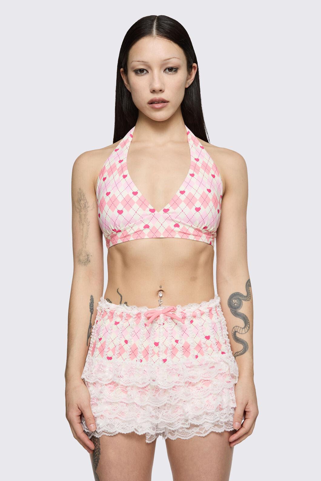 Dangerfield NZ - Broken Rollercoaster Bikini Bloomer - pink-cream