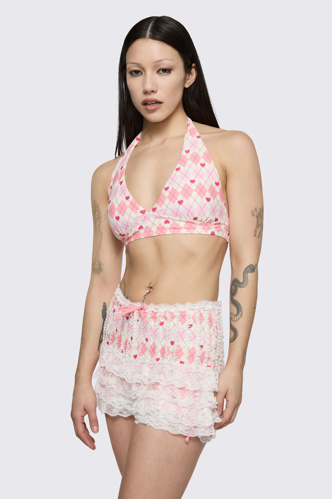 Dangerfield NZ - Broken Rollercoaster Bikini Bloomer - pink-cream