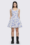 Dangerfield NZ - Sketchy Cat Dress - white-purple