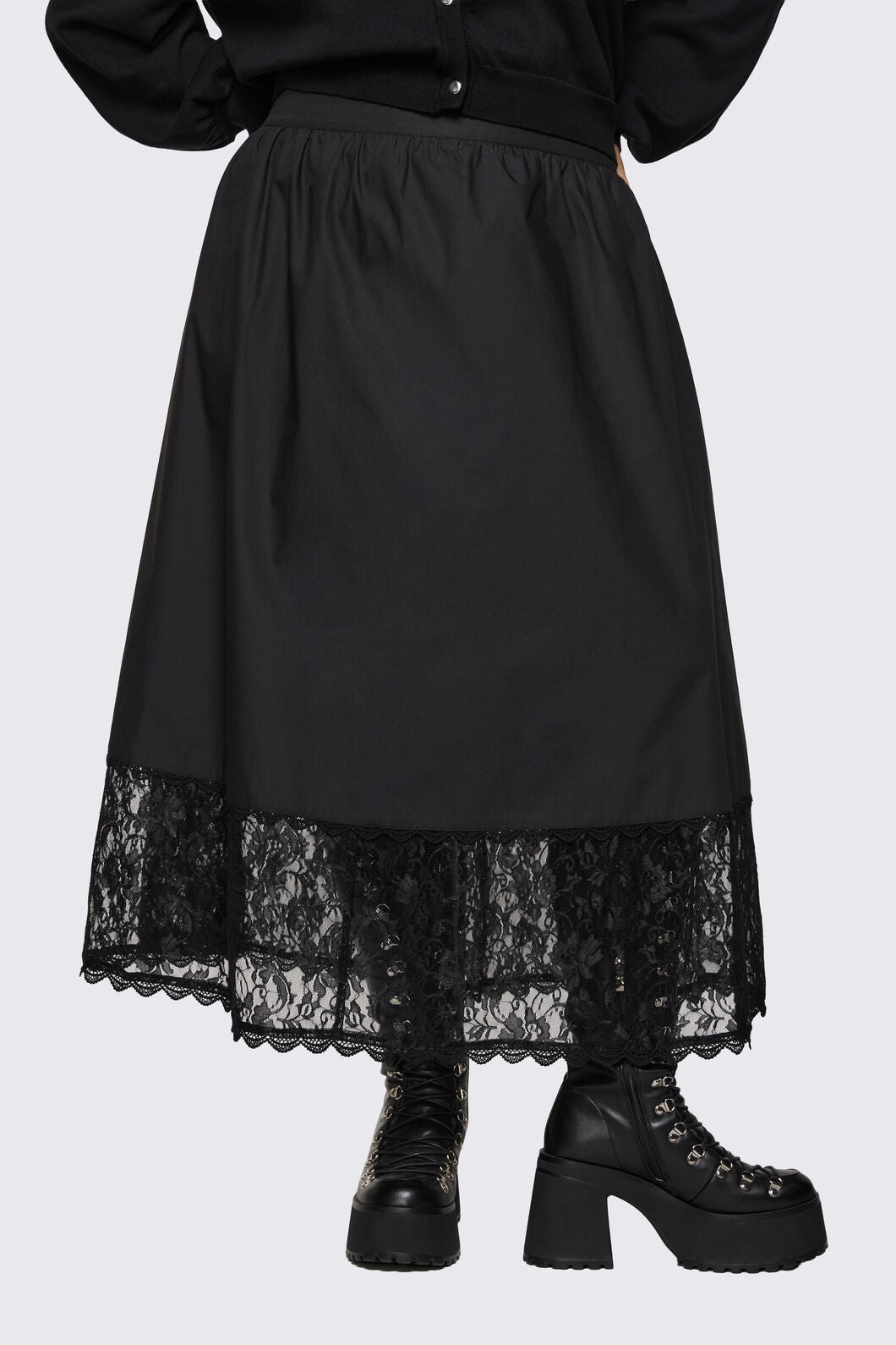 Dangerfield NZ - Curve Spectre Midi Skirt - black