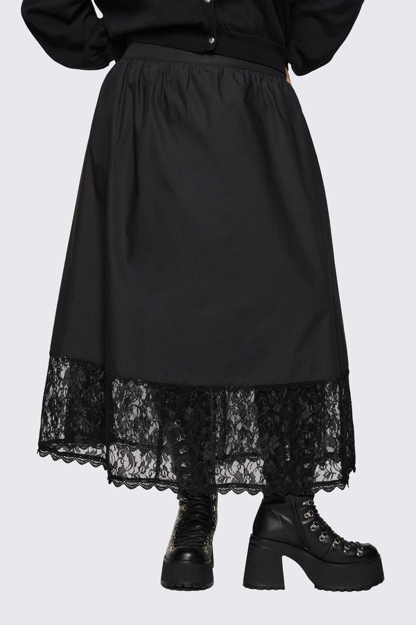 Dangerfield NZ - Curve Spectre Midi Skirt - black