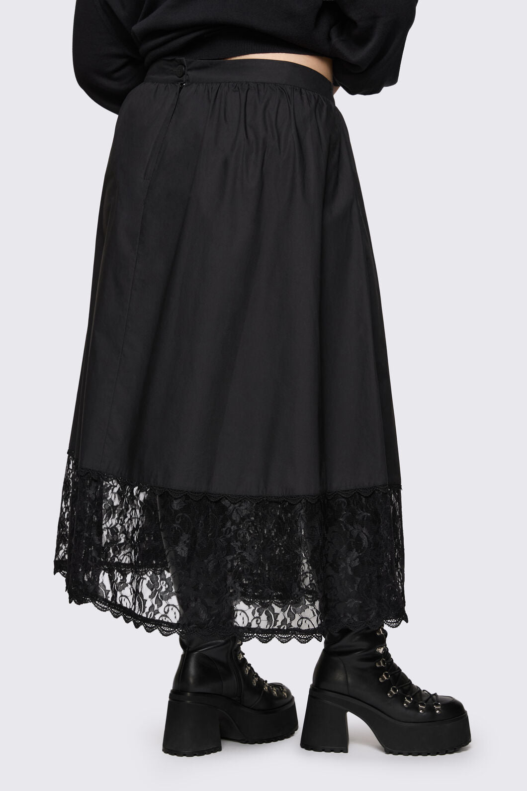 Dangerfield NZ - Curve Spectre Midi Skirt - black