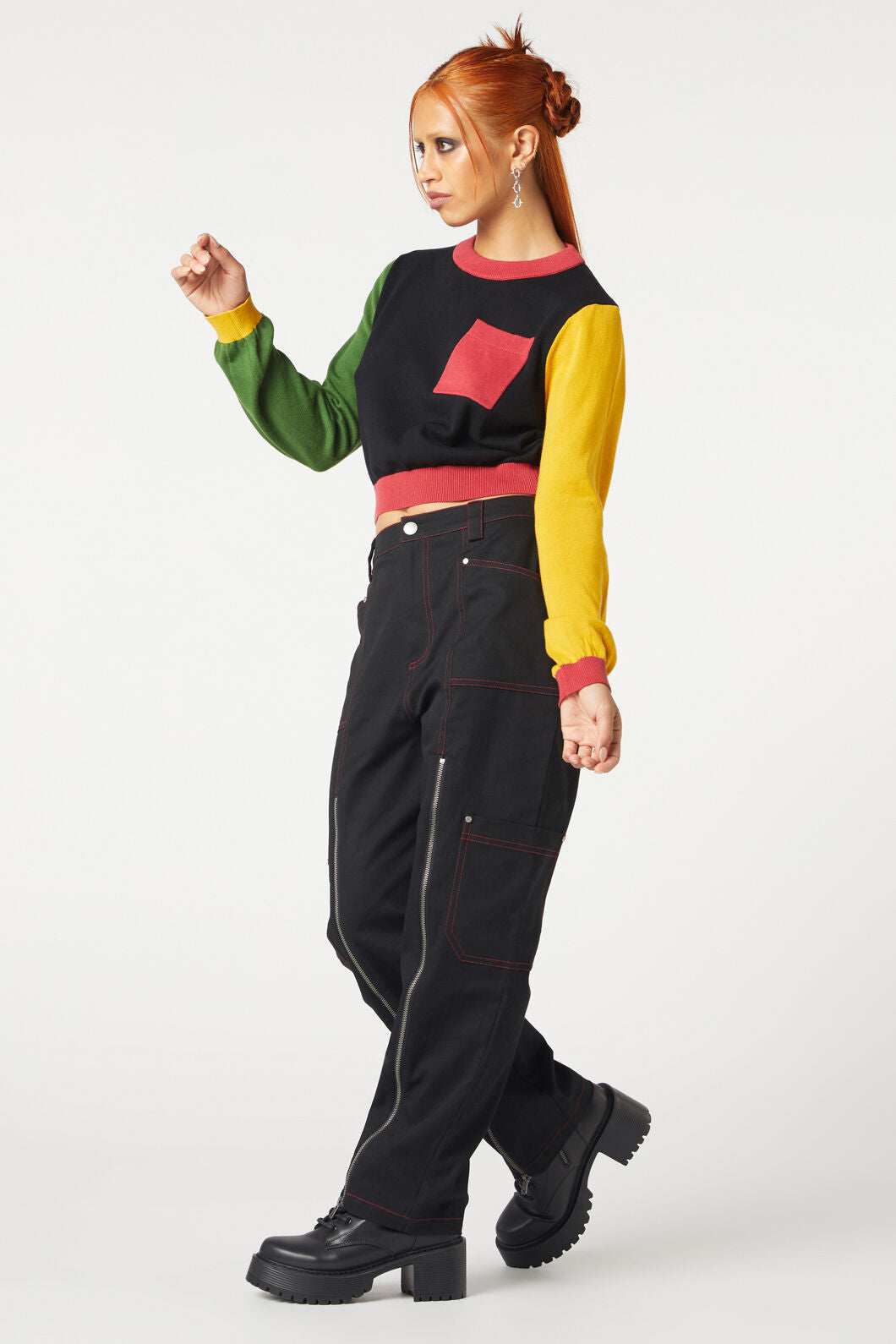 Dangerfield NZ - Colourblock Knit Jumper - multi