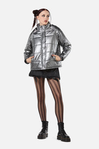 Dangerfield NZ - Radioactive Raver Puffer Jacket - silver