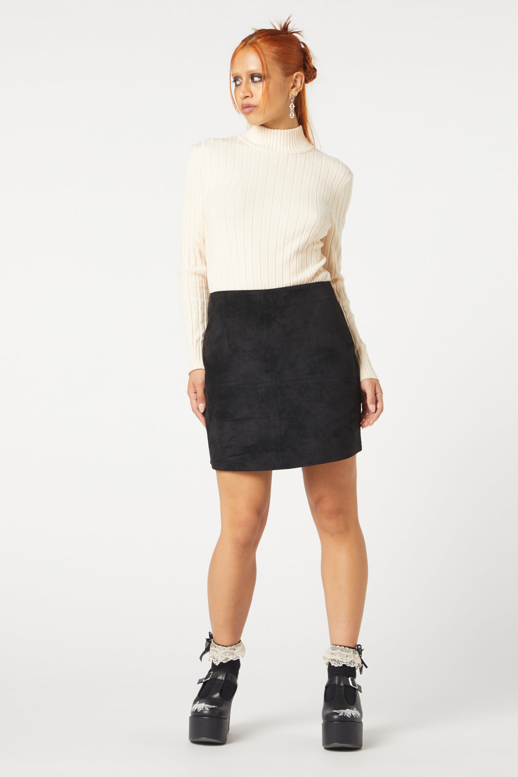 Dangerfield NZ - Suede Glade Skirt - black