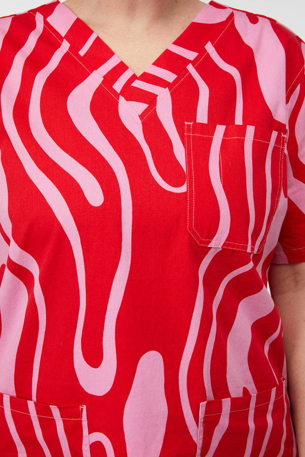 Dangerfield NZ - Warped Scrub Top & Pant Set - multi