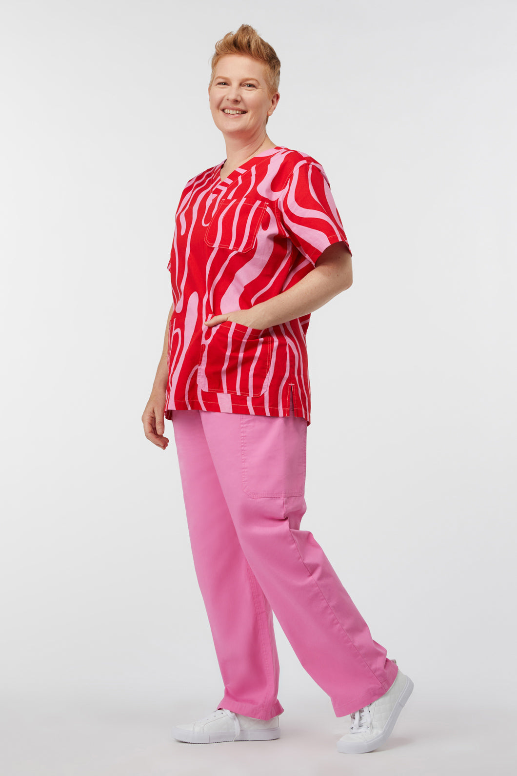 Dangerfield NZ - Warped Scrub Top & Pant Set - multi