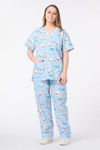 Dangerfield NZ - Puddle Duck Scrub Set - blue