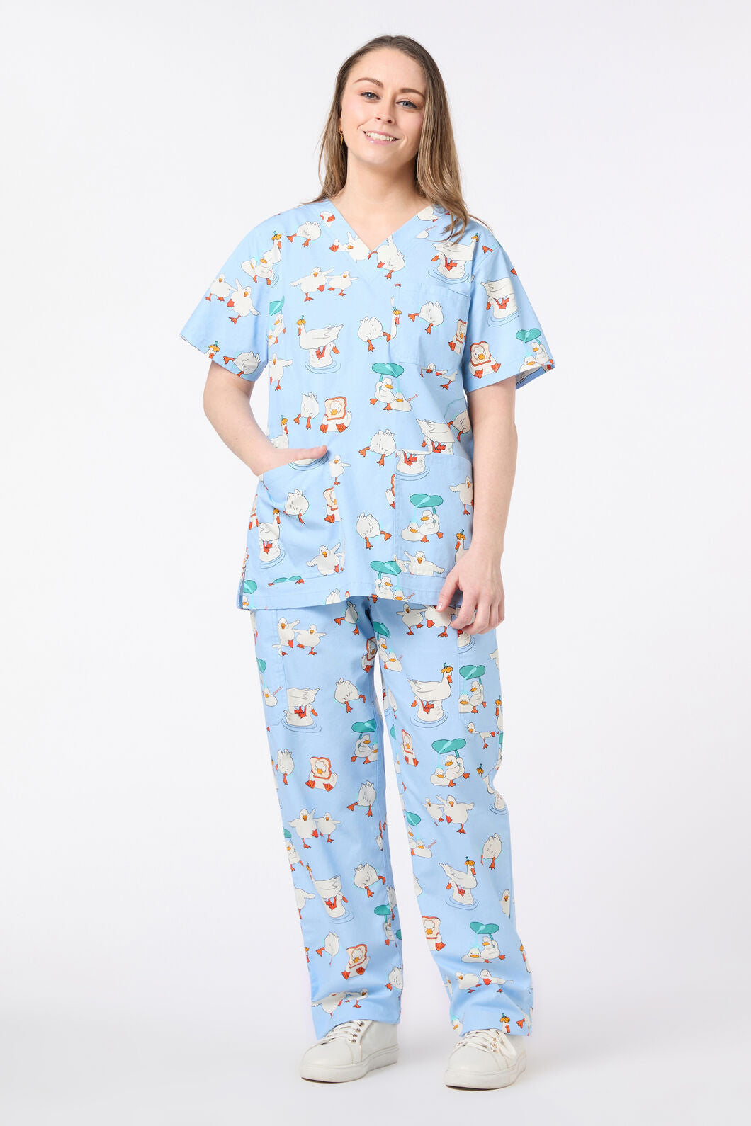 Dangerfield NZ - Puddle Duck Scrub Set - blue