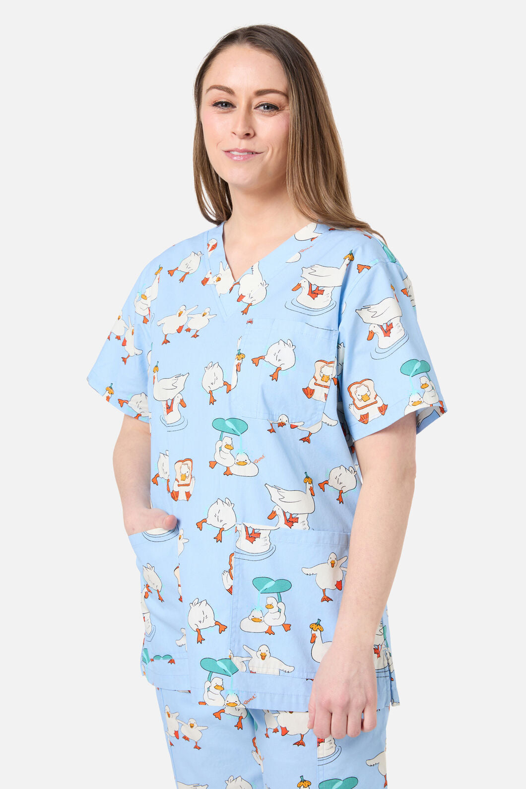 Dangerfield NZ - Puddle Duck Scrub Set - blue