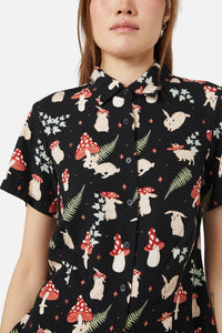 Dangerfield NZ - Harmony Printed Dress - black