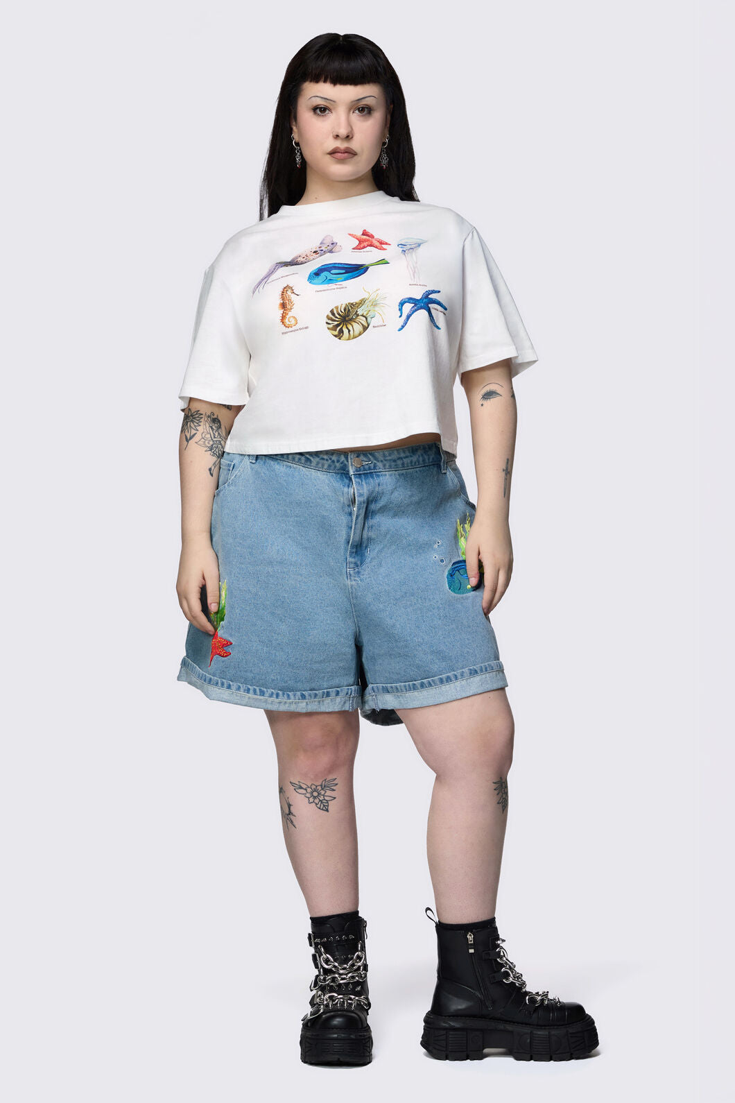 Dangerfield NZ - Curve Oceanic Tee - cream
