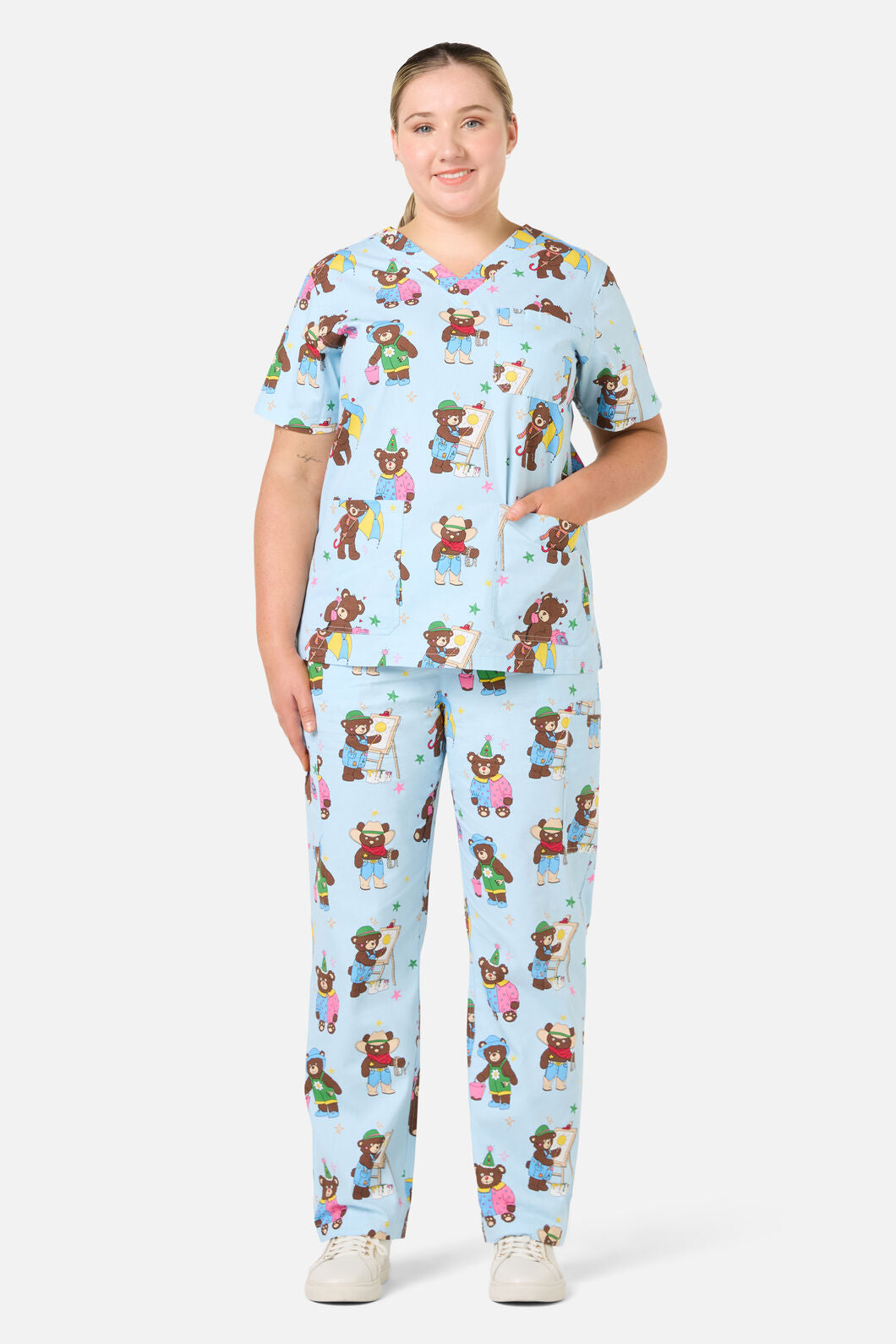 Dangerfield NZ - Teddy Bear Scrub Set - blue