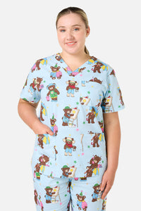 Dangerfield NZ - Teddy Bear Scrub Set - blue