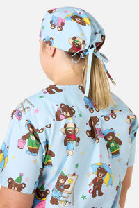 Dangerfield NZ - Teddy Bear Scrub Hat - blue