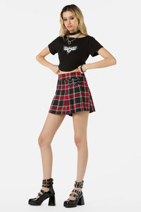 Dangerfield NZ - Boundless Tartan Skort - red