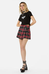Dangerfield NZ - Boundless Tartan Skort - red