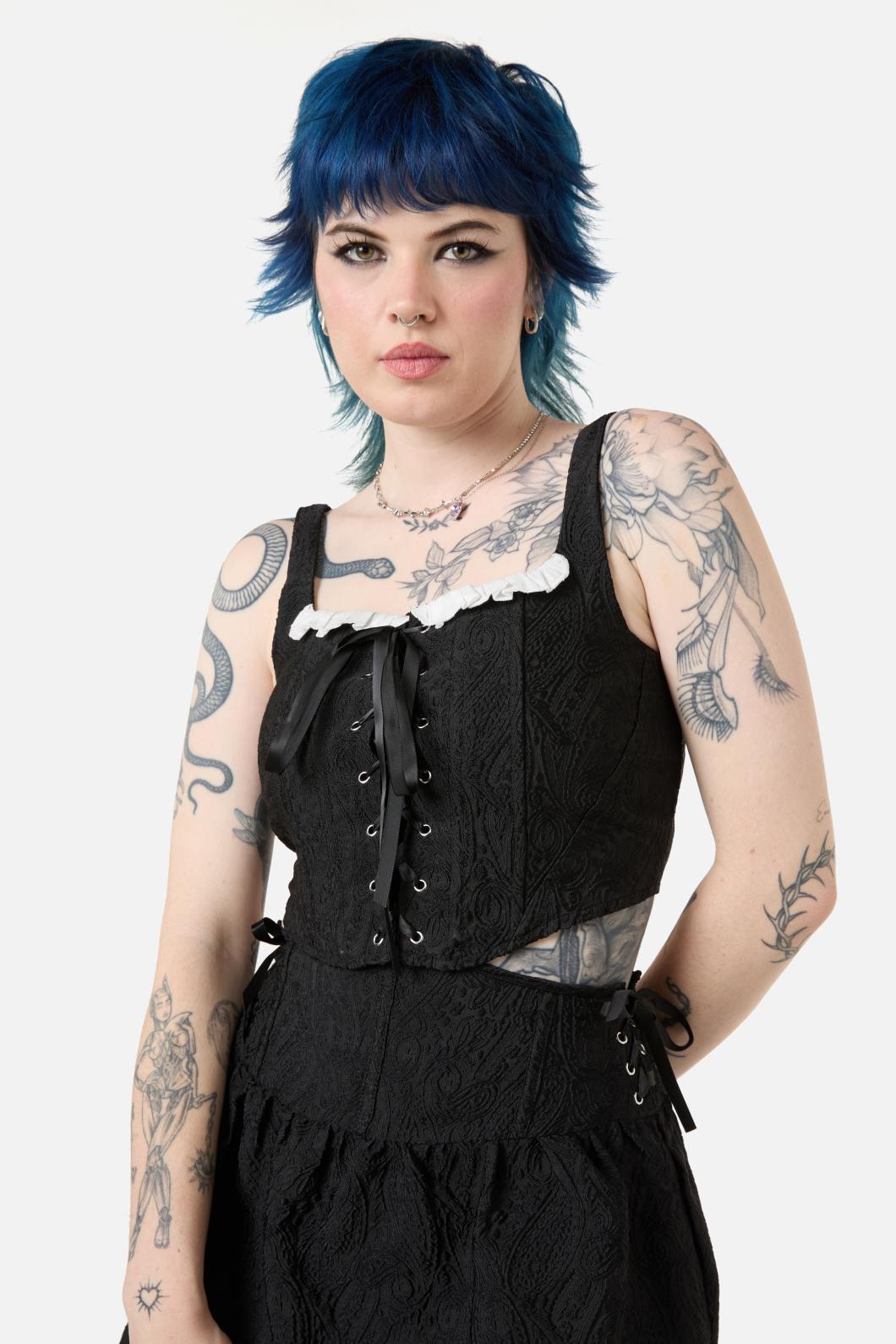 Dangerfield NZ - Abundance Ruffle Corset - black