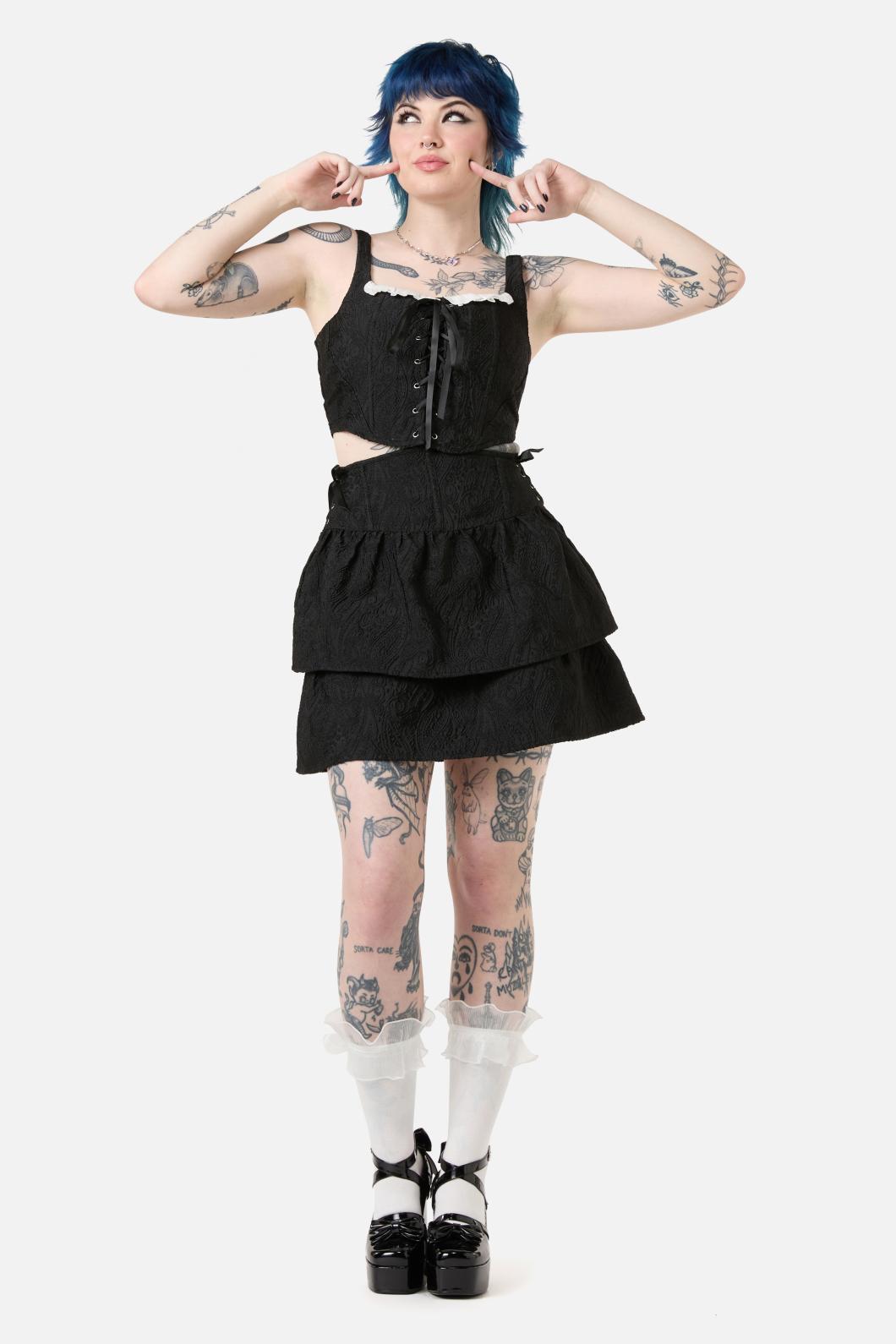 Dangerfield NZ - Abundance Corset Skirt - black