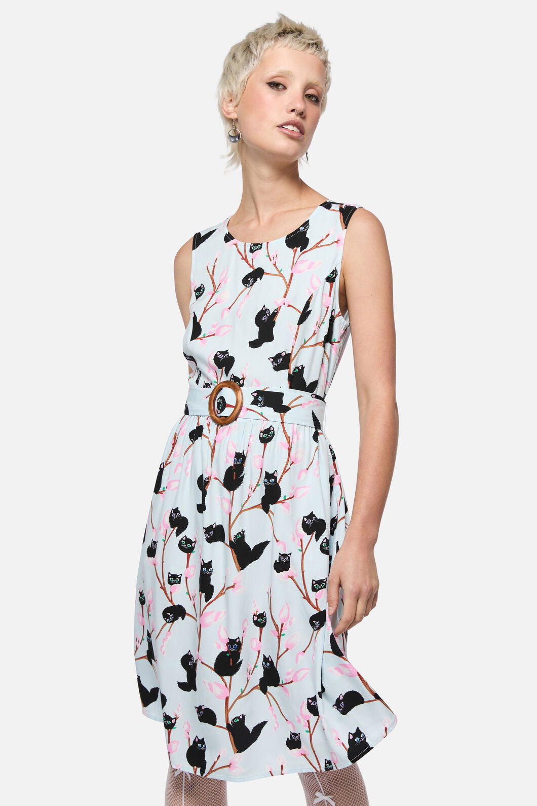 Dangerfield NZ - Pussy Willow Midi Dress - blue