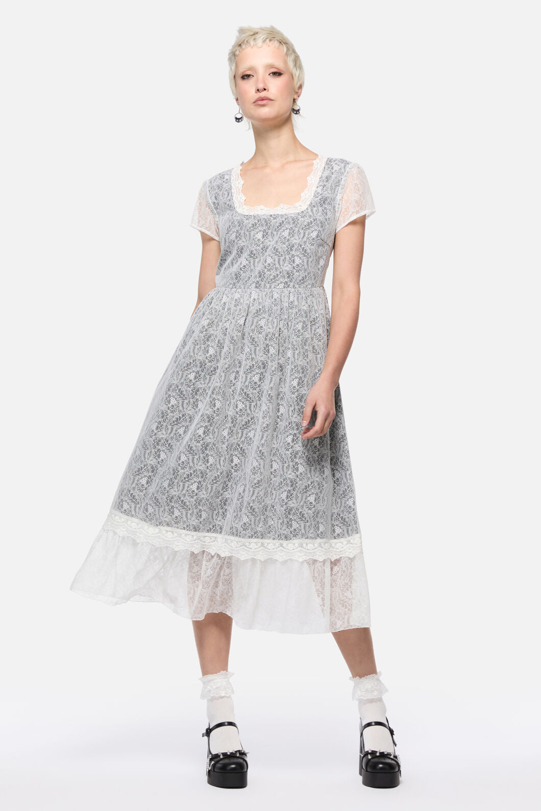 Dangerfield NZ - Forgotten City Lace Dress - white