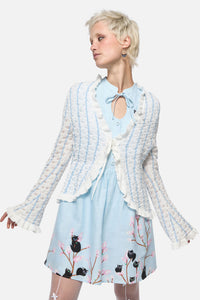 Dangerfield NZ - Forgotten City Tie Cardigan - white