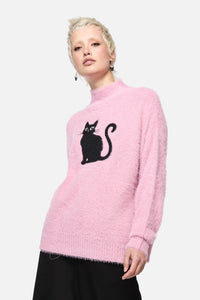 Dangerfield NZ - Catkins Boucle Knit Jumper - pink