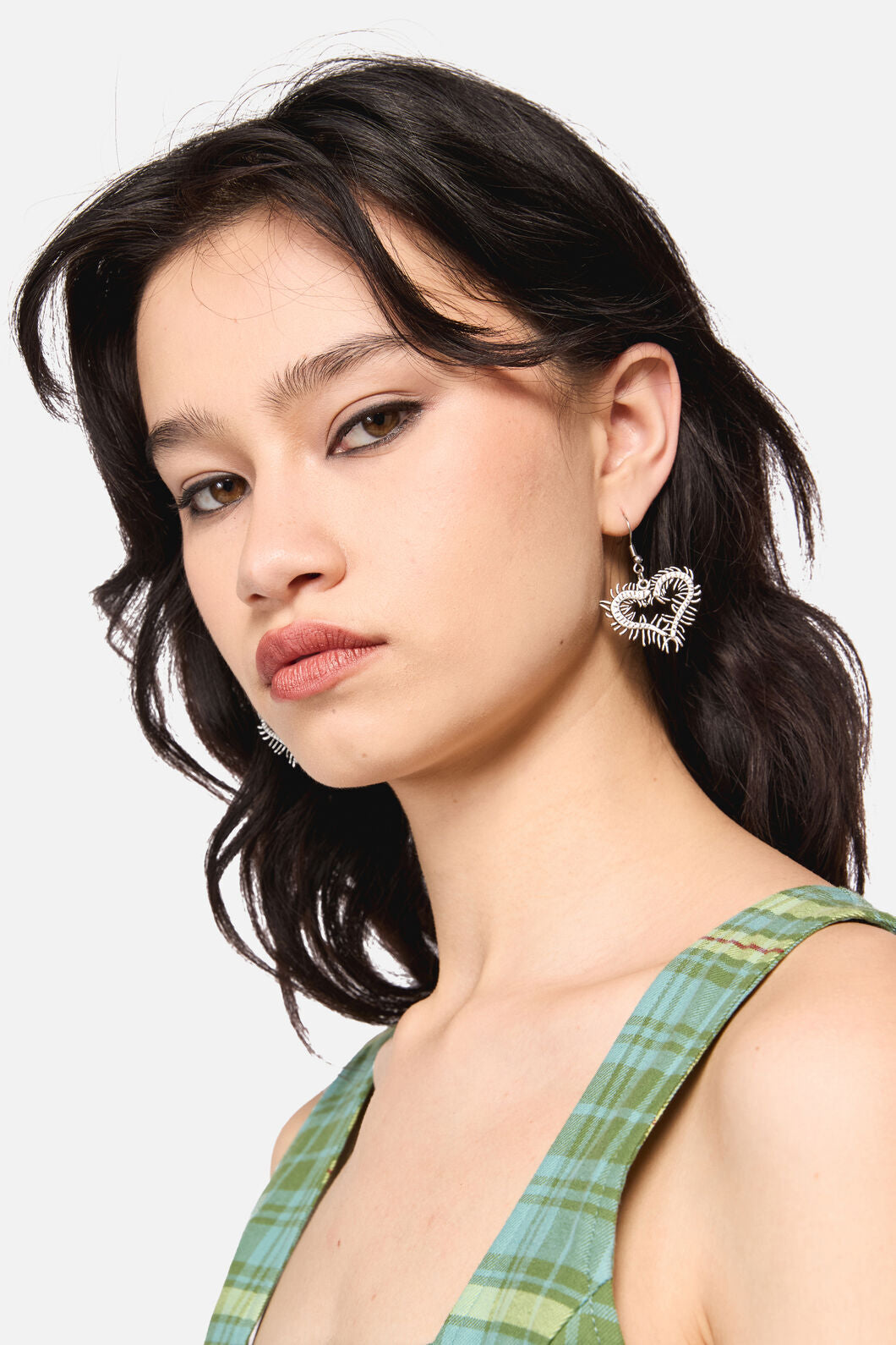 Dangerfield NZ - Centipede Heart Earrings - silver