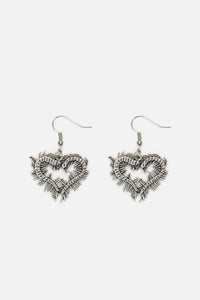 Dangerfield NZ - Centipede Heart Earrings - silver