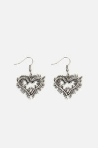 Dangerfield NZ - Centipede Heart Earrings - silver