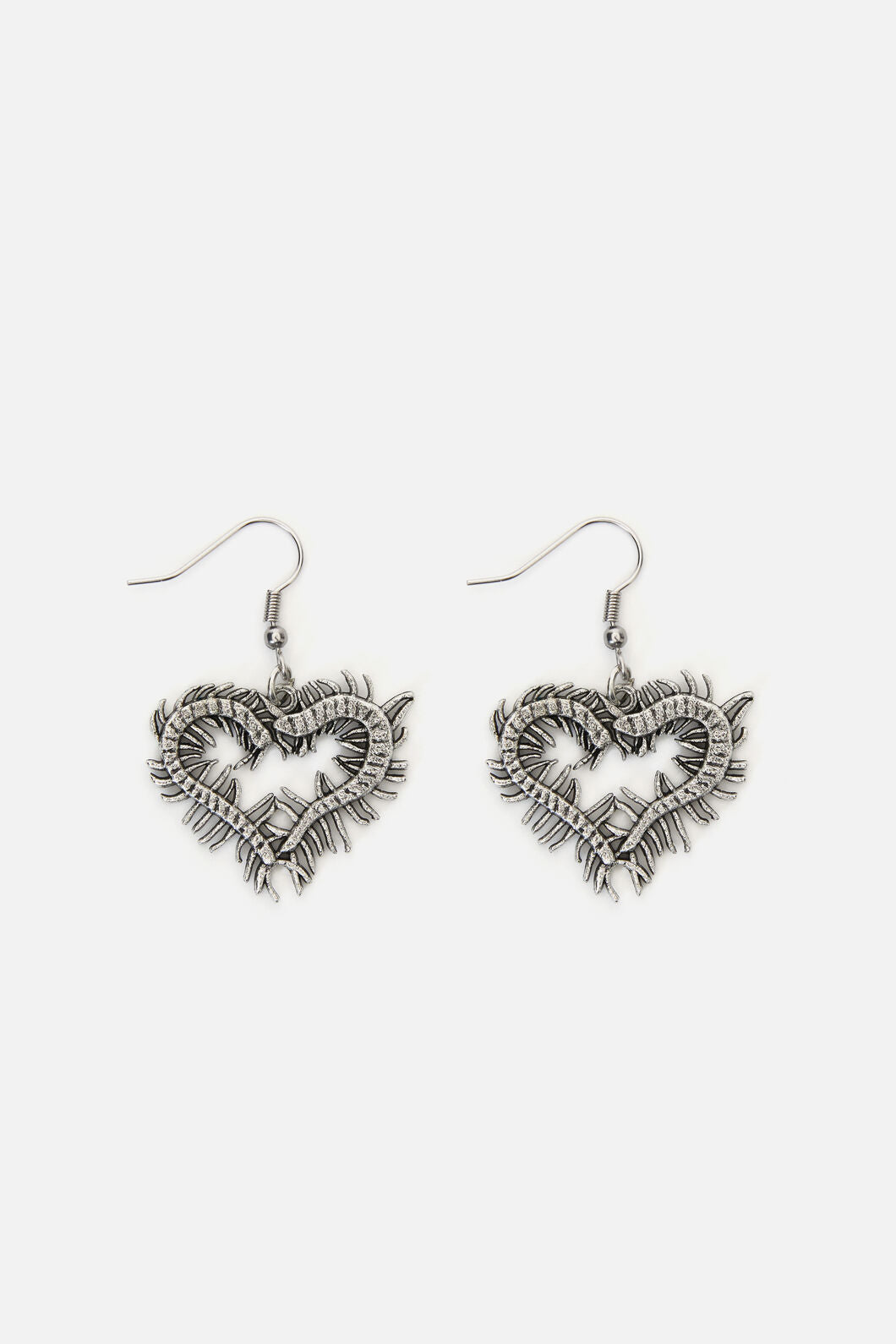 Dangerfield NZ - Centipede Heart Earrings - silver