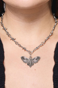 Dangerfield NZ - Barbed Wire Moth Necklace - silver