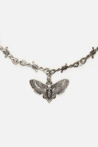 Dangerfield NZ - Barbed Wire Moth Necklace - silver