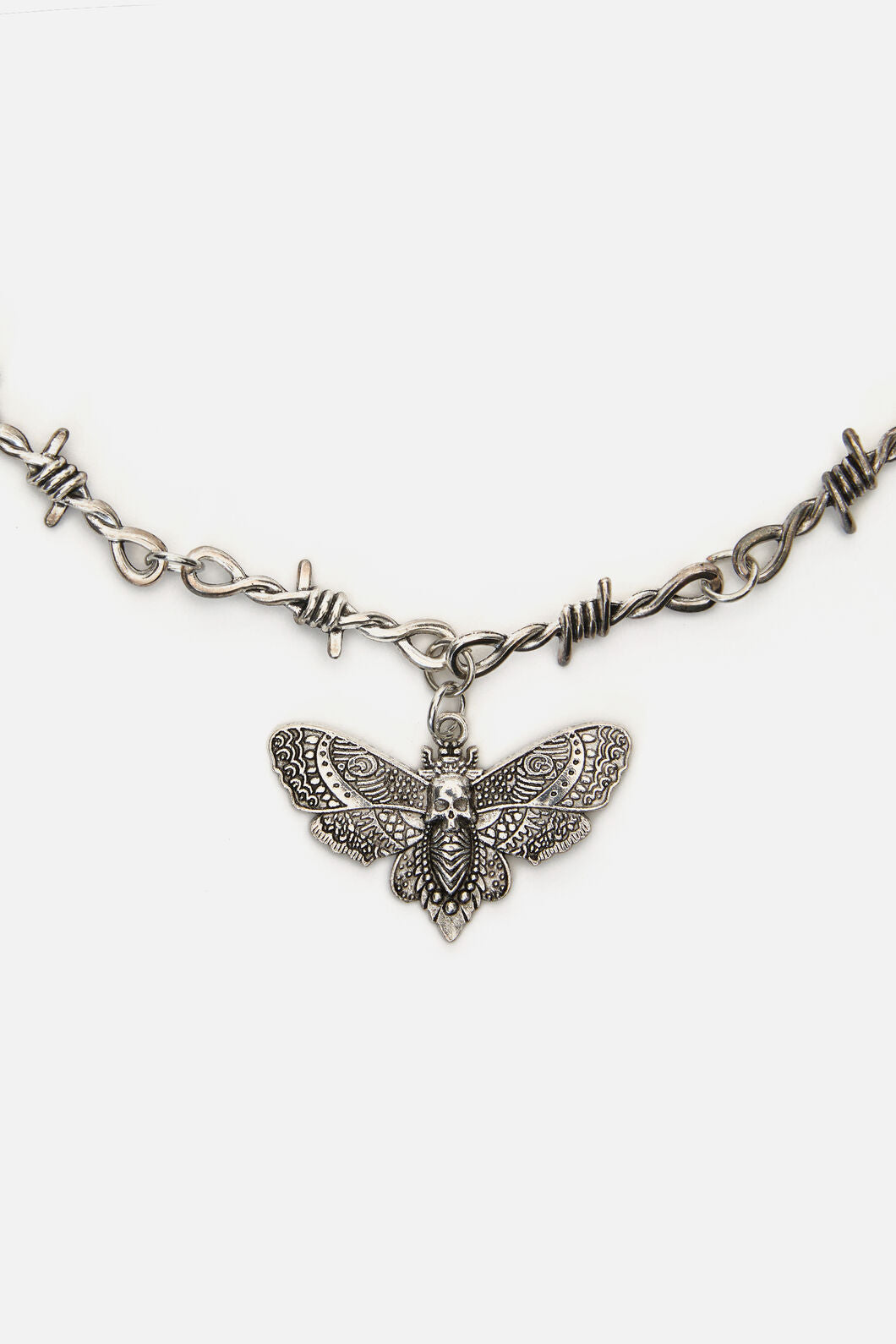 Dangerfield NZ - Barbed Wire Moth Necklace - silver