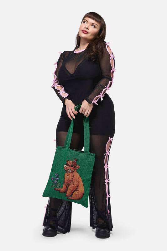 Dangerfield NZ - Highland Cow Tote - green