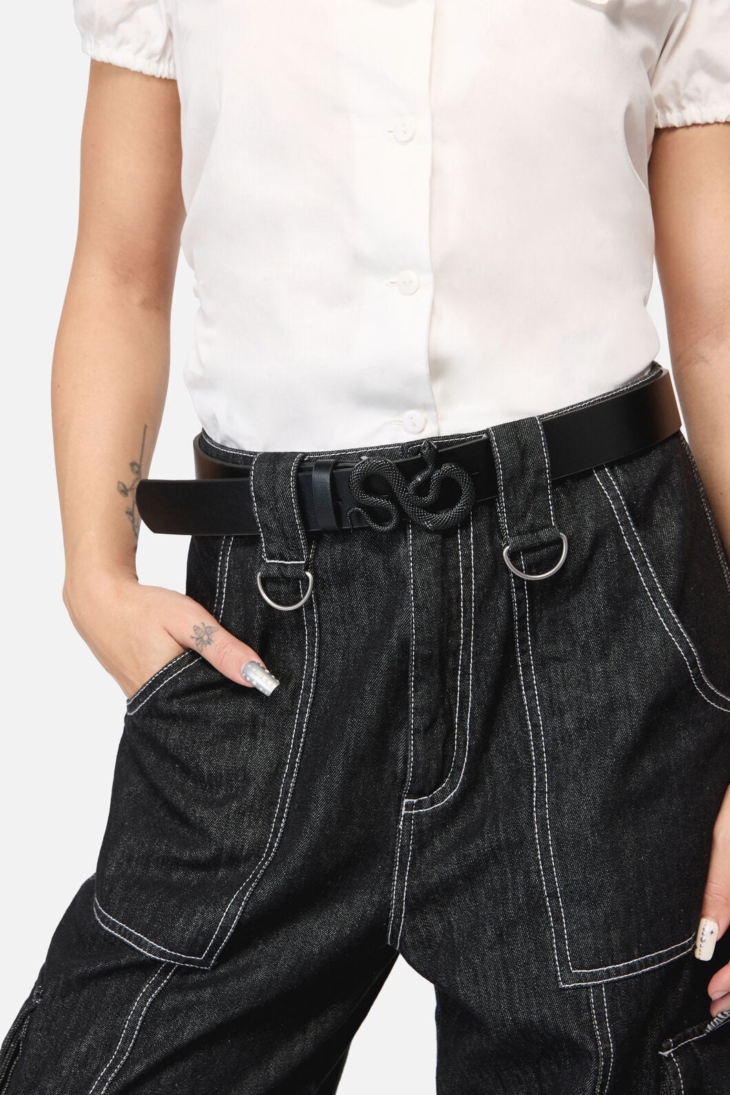 Dangerfield NZ - Snake Buckle Belt - black