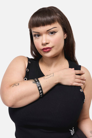 Dangerfield NZ - Round Stud Wrist Band - black