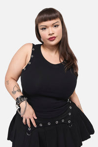 Dangerfield NZ - Skeleton Hand Chain Cuff - black