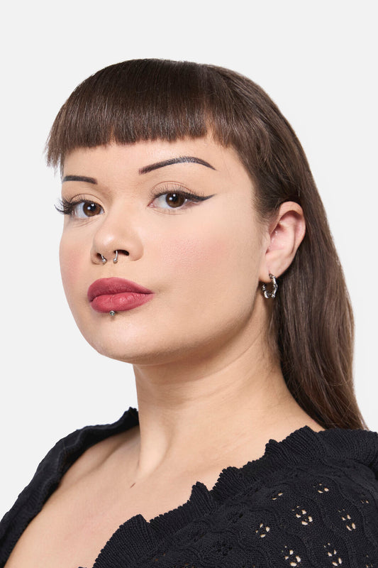 Dangerfield NZ - Snake Hoops - silver