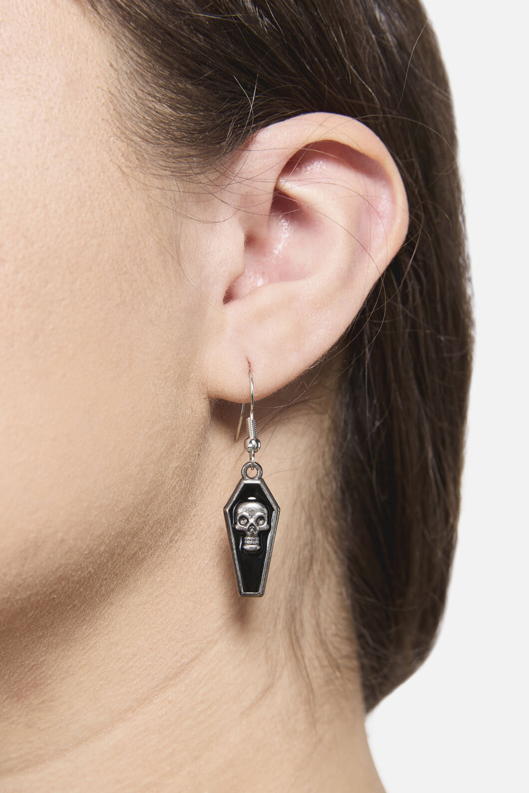 Dangerfield NZ - Skull Coffin Earrings - silver