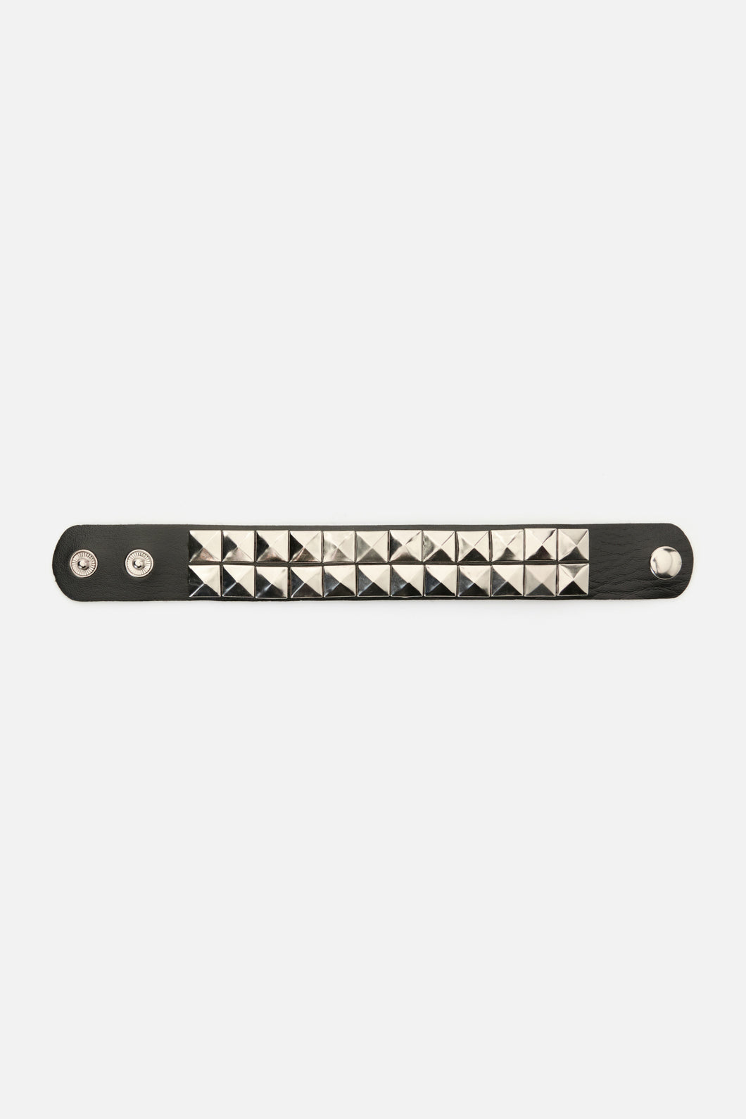 Dangerfield NZ - Pyramid Stud Wrist Band Cuff - black-silver