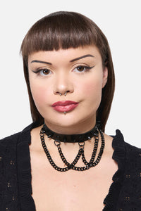 Dangerfield NZ - Spike & Chain Choker - black