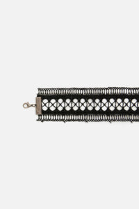 Dangerfield NZ - Cross Skull Lace Choker - black