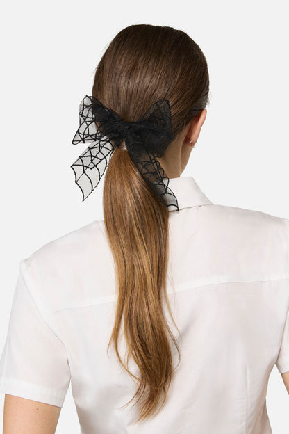 Dangerfield NZ - Spider Web Bow Hair Clip - black
