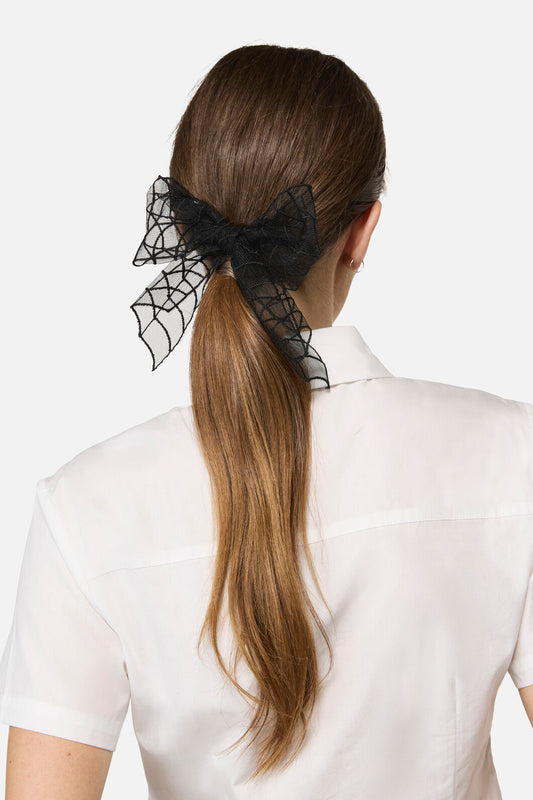 Dangerfield NZ - Spider Web Bow Hair Clip - black