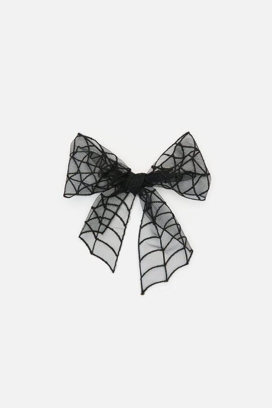Dangerfield NZ - Spider Web Bow Hair Clip - black