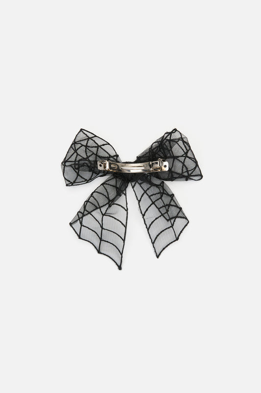 Dangerfield NZ - Spider Web Bow Hair Clip - black