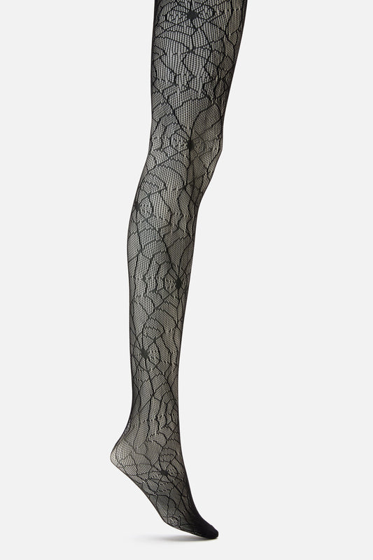 Dangerfield NZ - Spiderweb Fishnet Tights - black